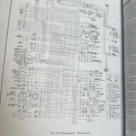 Haynes repair manual for 1973-1979 620 Series pick-up truck 💛 Excellent shape! - Picture 9 of 10